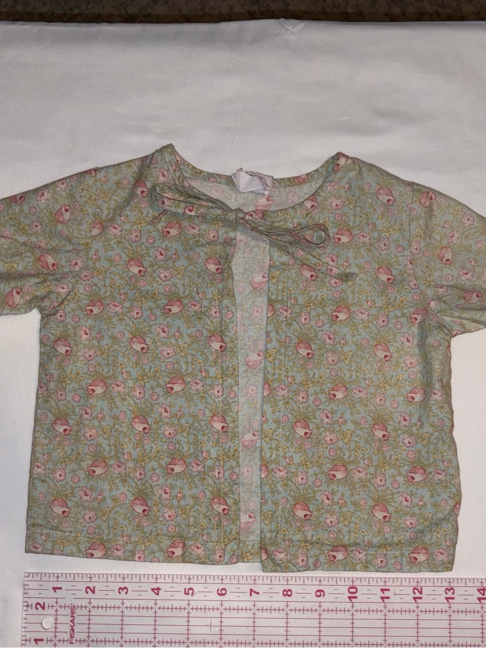 Girls' Floral Cotton Shirt - Pink & Green
